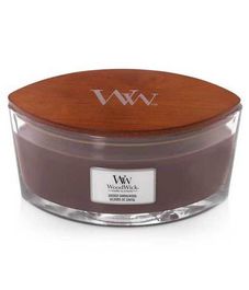Замша и сандаловое дерево, ароматическая свеча эллипс, WoodWick