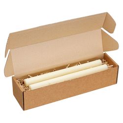 Набор из двух свечей молочно-белого цвета из коллекции Edge, 24,5 см