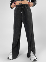 Костюм спортивный Snow Vina 15796 из укороченной толстовки на молнии и широких штанов с разрезами