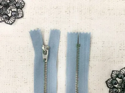 Молния джинсовая, Т4, L 20 см, голубой/никель