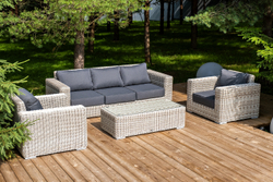 "Боно" лаунж-зона из искусственного ротанга, цвет бежевый