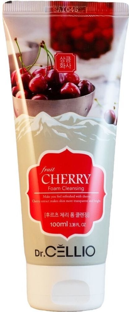 Пенка для умывания с экстрактом вишни DR.CELLIO G70 Fruit Cherry Foam Cleansing 100 мл