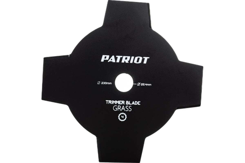 Нож 4-лопастной PT-GCB4T (230 мм; 25.4 мм; 1.6 мм) для триммеров PATRIOT 809115205