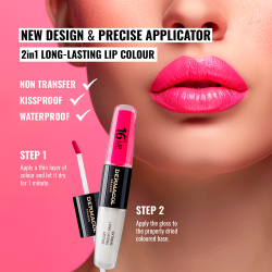 Dermacol 16H Lip Colour - Долговременная помада и блеск для губ оттенок 38, 2 ml