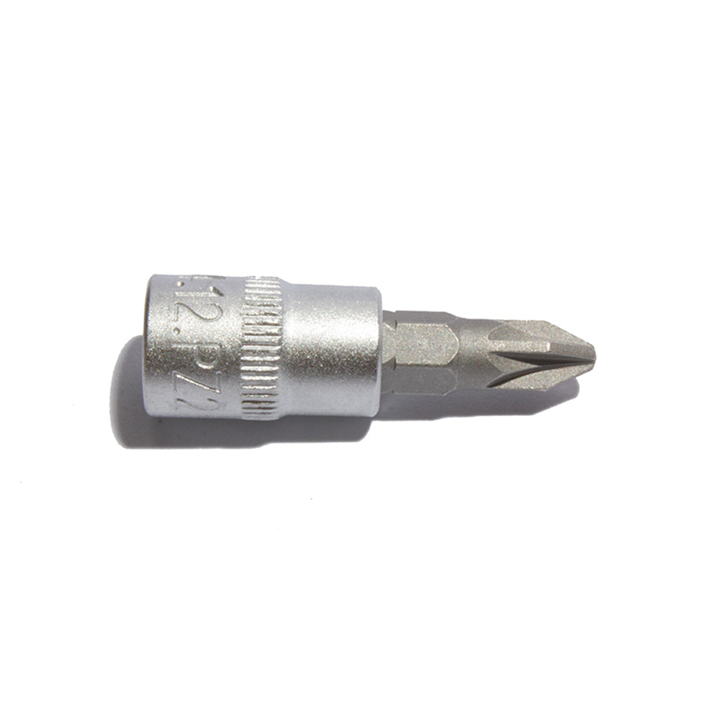 Торцевая головка короткая с битой 1/4" PZ2, СТАНКОИМПОРТ, CS-14.12.PZ2