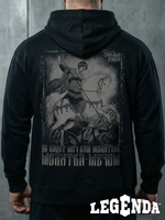 Толстовка с капюшоном и карманом на молнии мужская LEGENDA Георгий Победоносец черная