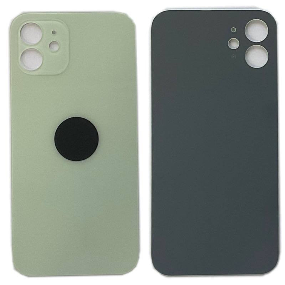 Задняя крышка для Apple iPhone 12 Зеленый (стекло, широкий вырез под камеру)