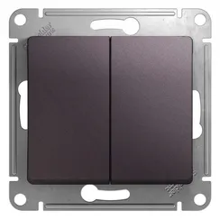 Выключатель 2-кл. СП Glossa 10А IP20 (сх. 5) 10AX механизм сиренев. туман SE GSL001451