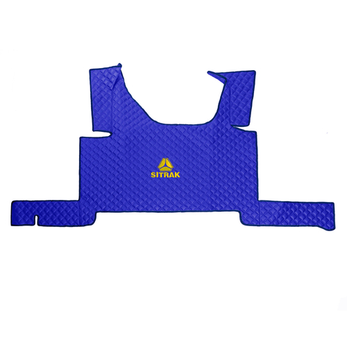 Ковры Sitrak MAX (экокожа, синий, синий кант, желтая вышивка)