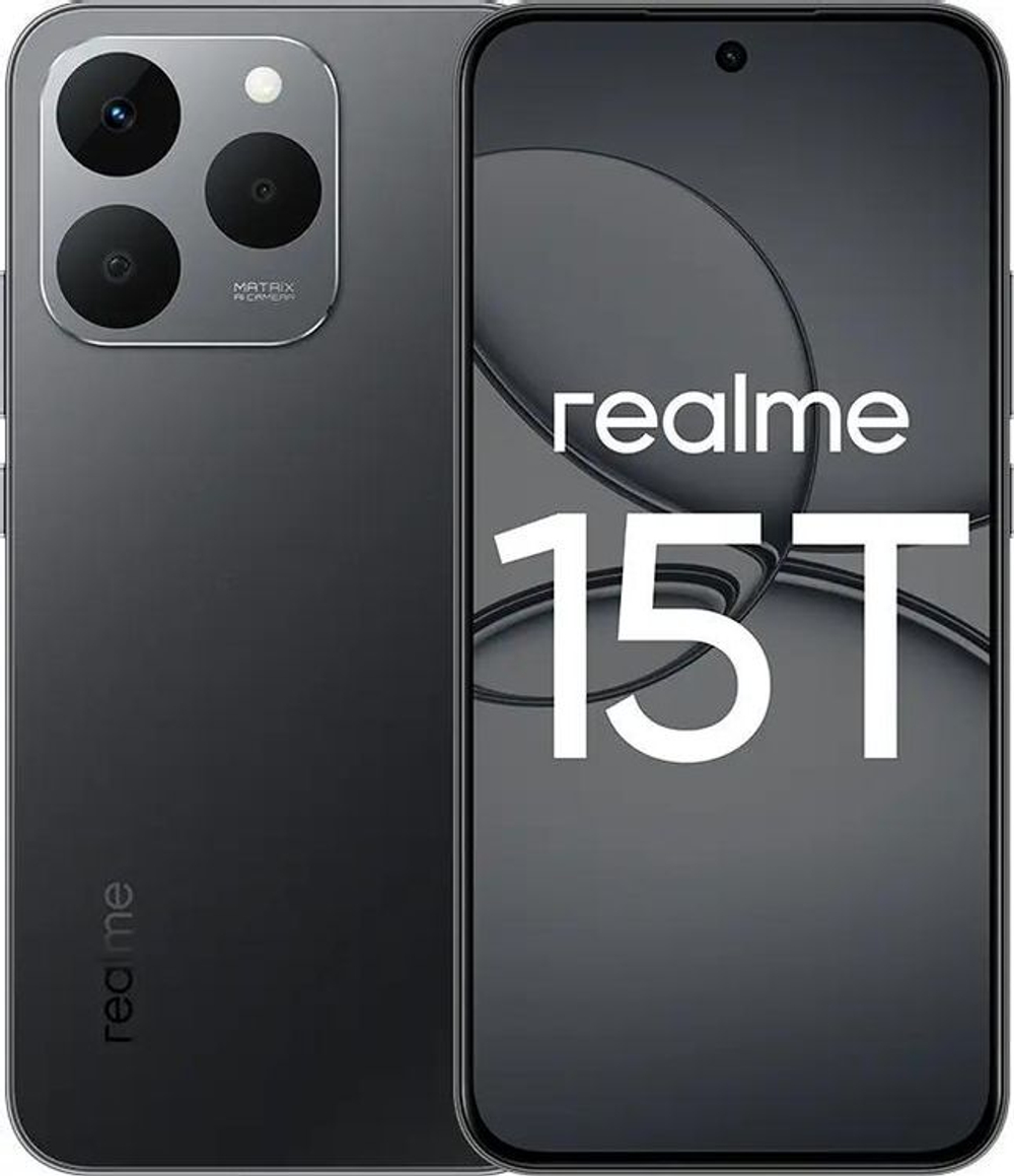 6.57" Смартфон REALME 15T 12/256Gb,  RMX5111,  NFC,  AMOLED,  120Гц,  7000мAч,  темно-серый