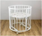 Кроватка-трансформер "МеrryHappy Mini" (МерриХэппи Мини) 6 в 1, цвет белый