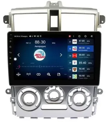 Магнитола для Mitsubishi Colt 6 2002-2012, Colt Plus (правый руль, рамка серебро) - Vaycar VA47-5099 на Android 13, 8-ядер, 2Гб-32Гб, 4G SIM-слот