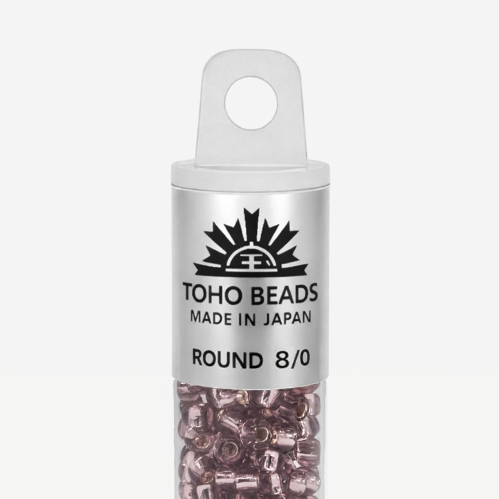 Японский бисер TOHO Round 8/0 (№26), с внутренним серебрением, прозрачный