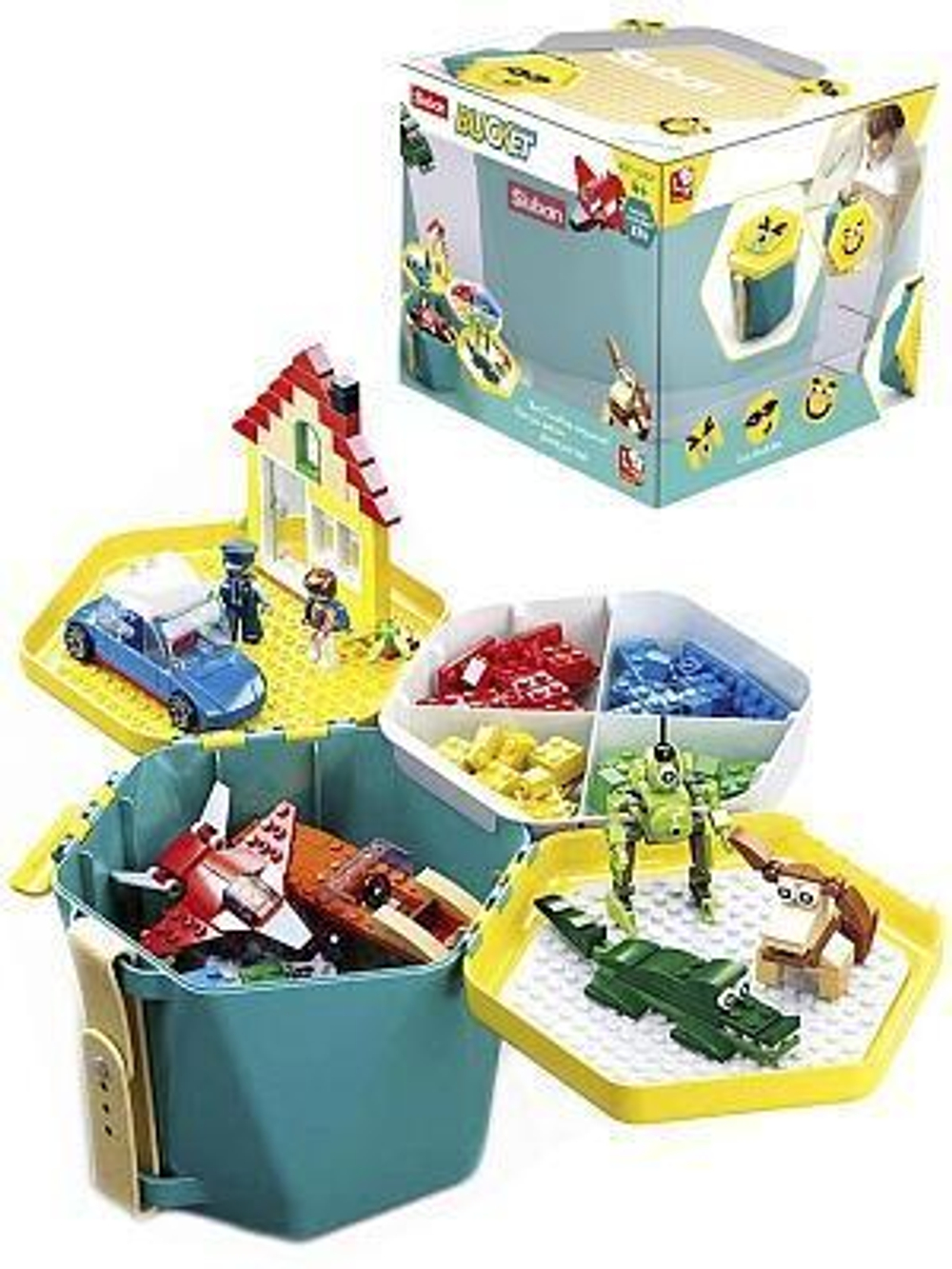 Конструктор блочный Слубан BRUCKET. Ведро (334 дет,в коробка ) (M38-B0829)