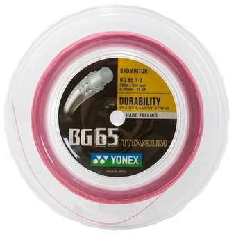 Струны для бадминтона Yonex BG 65 Titanium (200 m) - pink