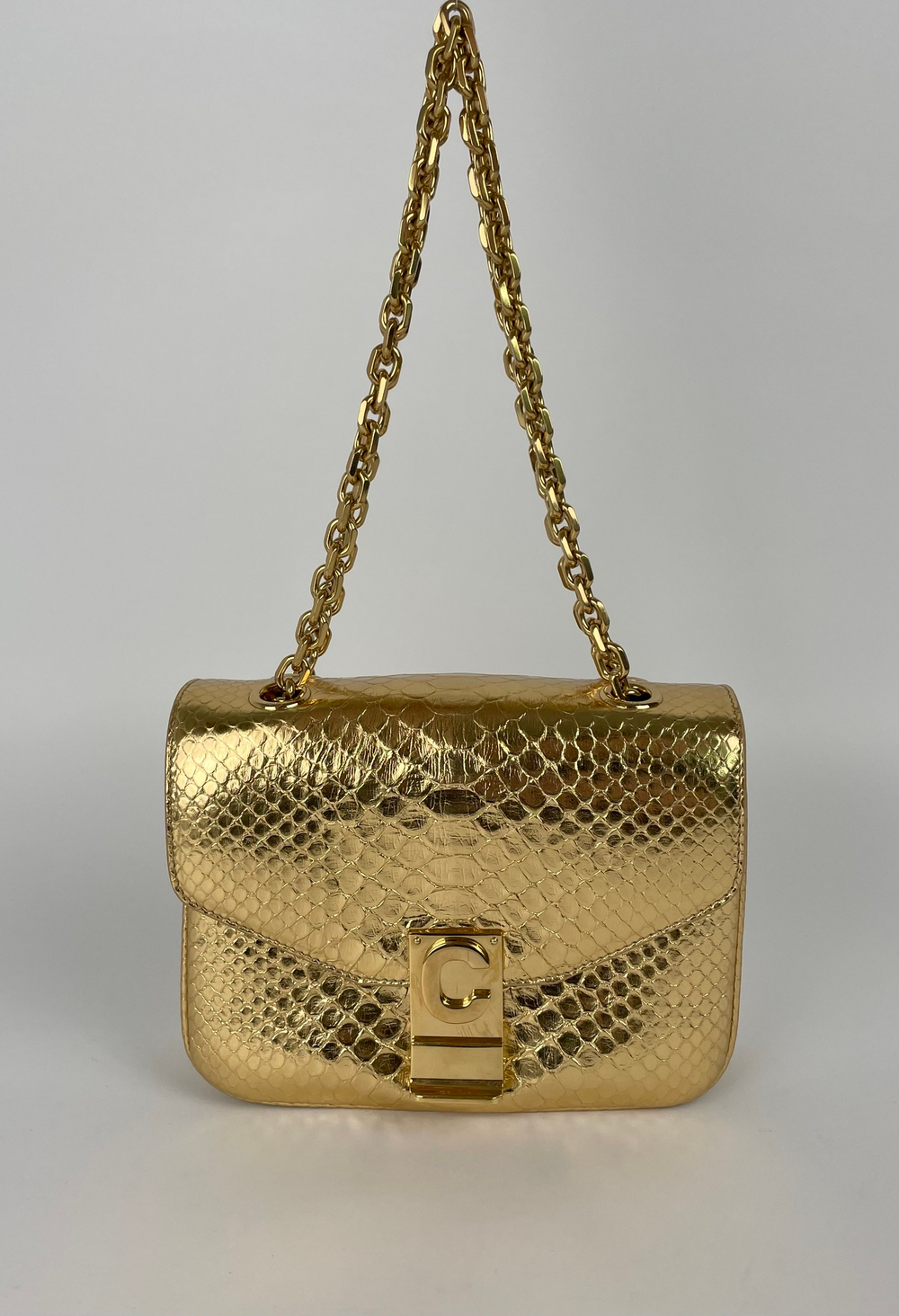 Сумка Celine C bag small in Python Gold