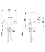 LEMARK Серия plus TREND. Смеситель для умывальника с поворотным изливом – LM1807C