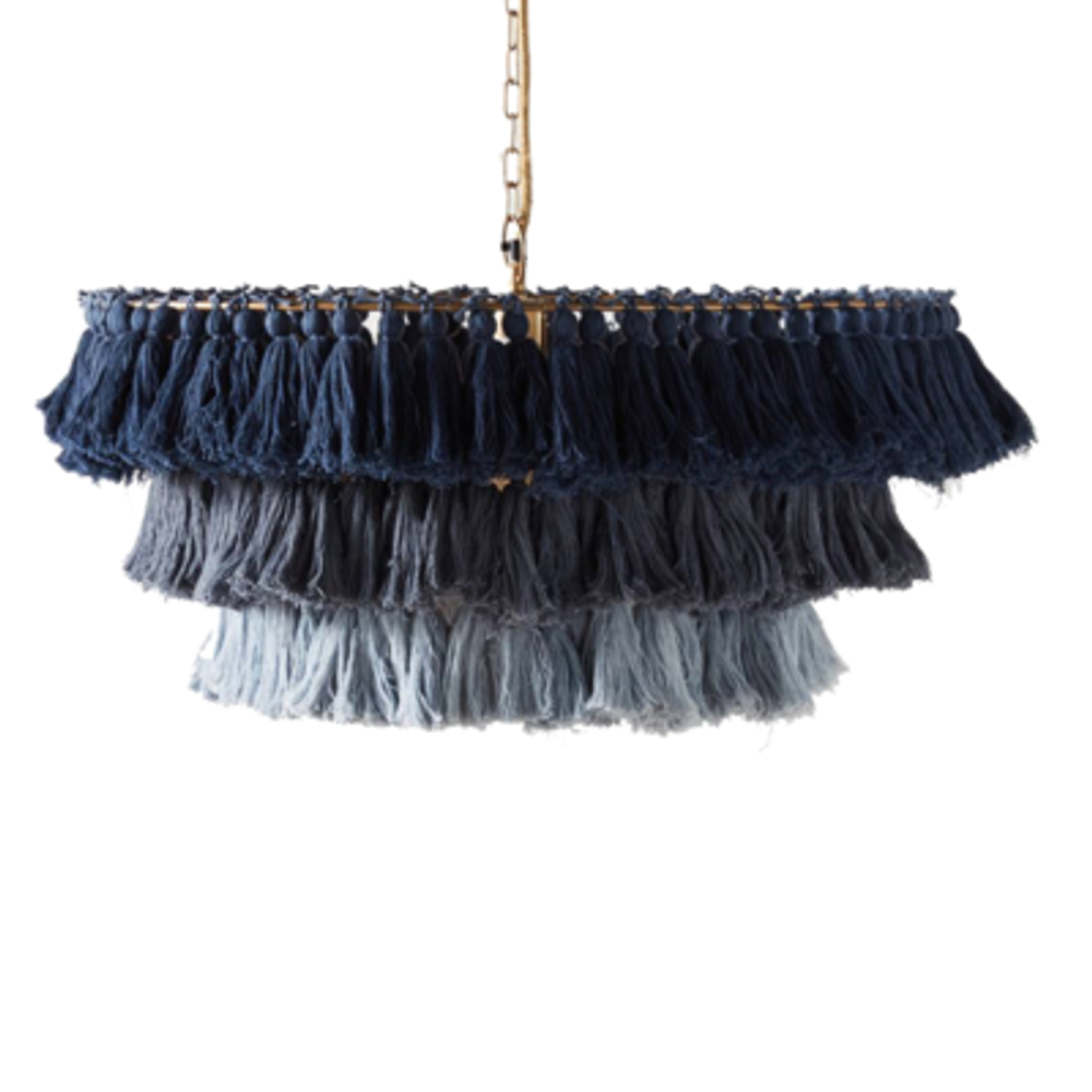 Pendant design lamp  Fela Tasseled by Justina Blakeney (Blue)