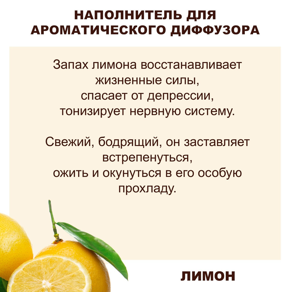 ЛИМОН - Наполнитель для ароматического диффузора