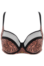 Бюстгальтер с мягкими чашками и тигриным принтом (Размер: 70E) (Цвет: тигровый)