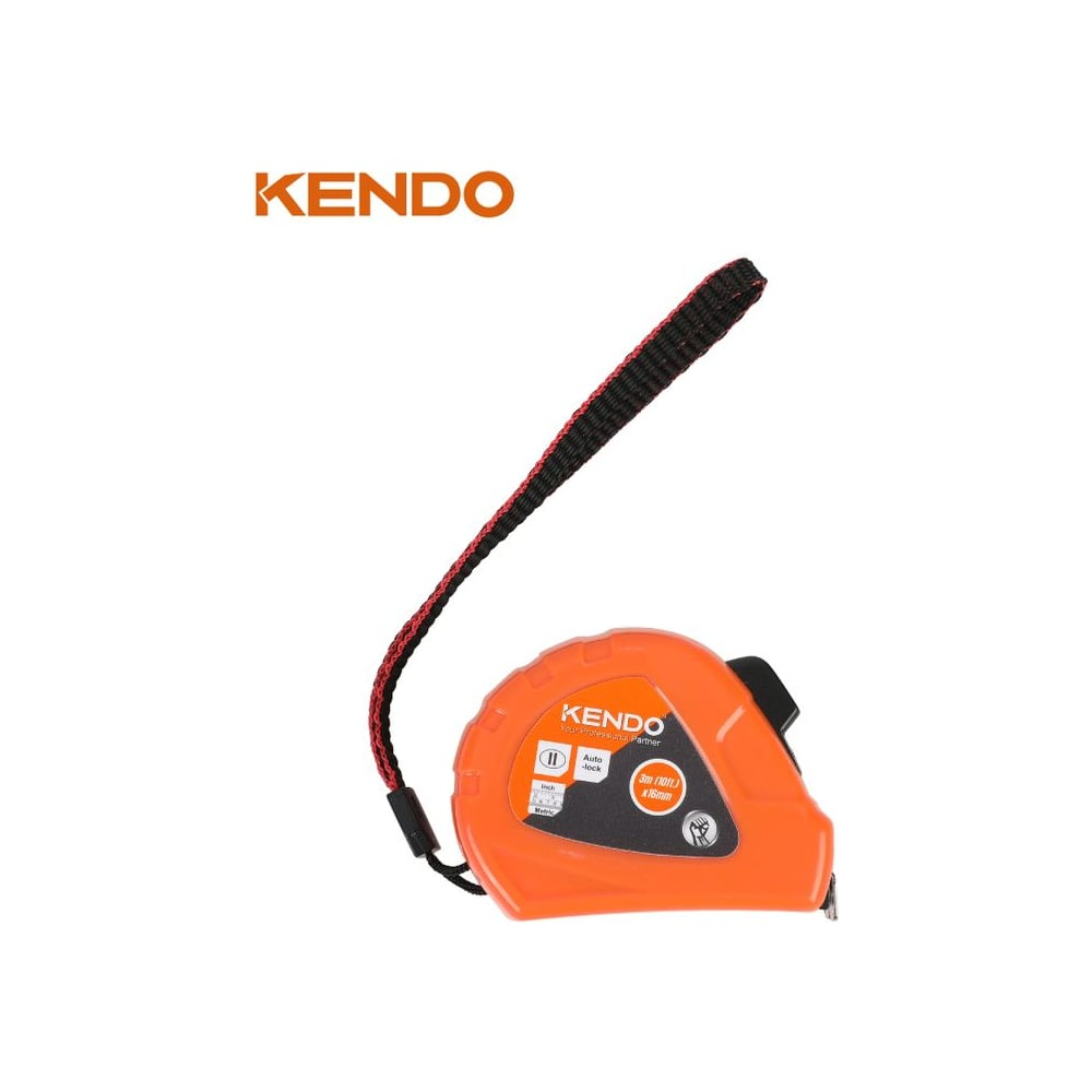 Ударостойкая рулетка с автостопом KENDO 8 м, 25 мм 35028