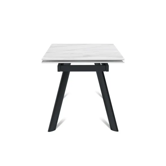 Стол "СТОУН" 120-180, керамика Snow Mountain Stone матовая , черный муар