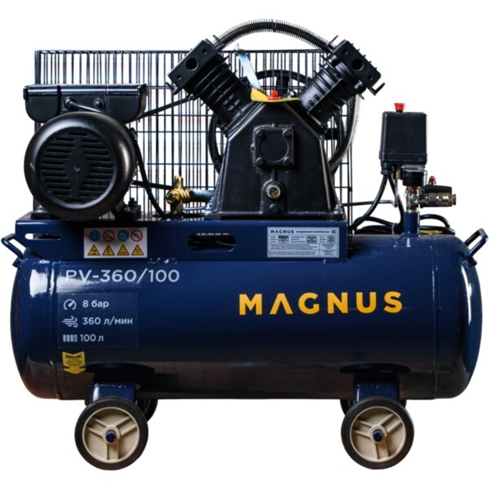 Компрессор воздушный Magnus KV-360/100 новый фильтр(8атм.,2,3кВт, 220В,Ф65)