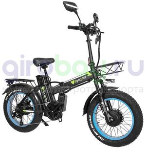 Электровелосипед Syccyba F10 Pro Dual 48V/20Ah (полный привод) - Синий обод фото №2