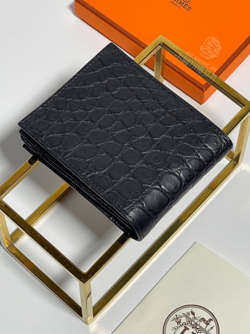 Кошелёк Hermes из кожи крокодила