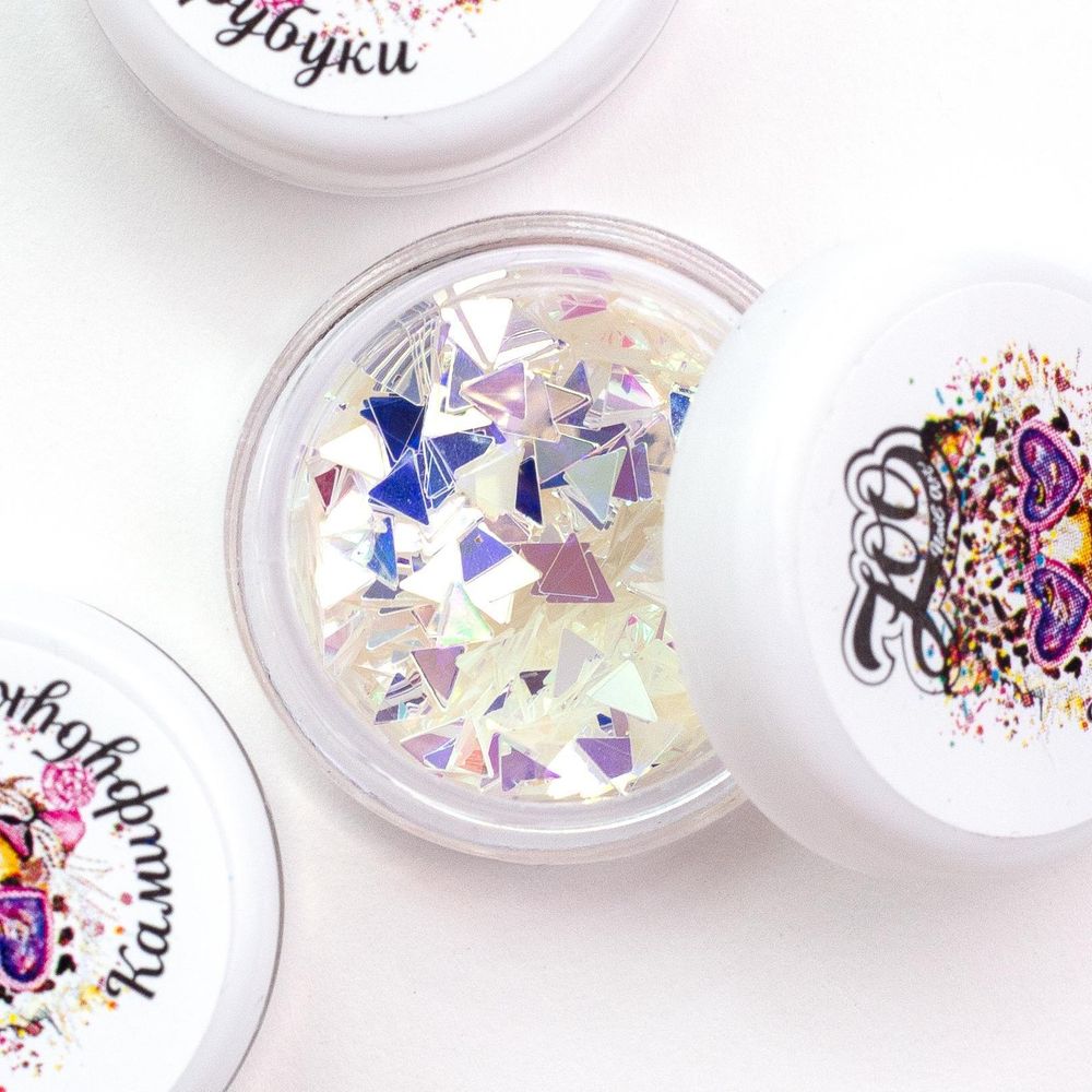 1310 Камифубуки 1 г треугольники белые голография