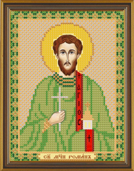 Ткань с рисунком  "Нова Слобода" №1 для вышивания бисером, 13 см х 17 см