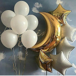 Шар (35''/89 см) Фигура, Полумесяц, Золото