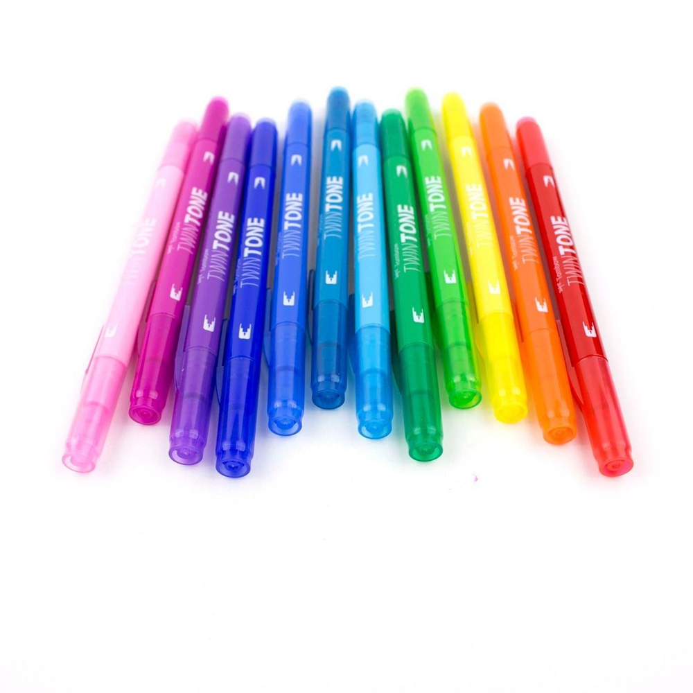 Tombow TwinTone 12 Color Rainbow Set