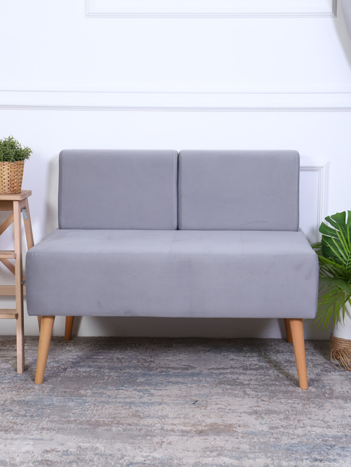 Диван "Twist" антивандальный велюр серый/натурал