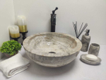 Раковина из оникса Bowl Grey Dott BO-60268 40*40*15
