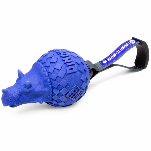 Игрушка Gigwi для собак Динобол-Цератопс с отключаемой пищалкой, 13см