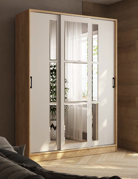 Шкаф-купе СТИЛЬ-2 1600 дуб крафт золотой / кашемир