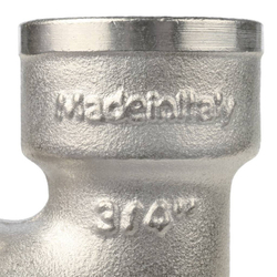 Угольник с упором НВ никелированный 3/4" STOUT