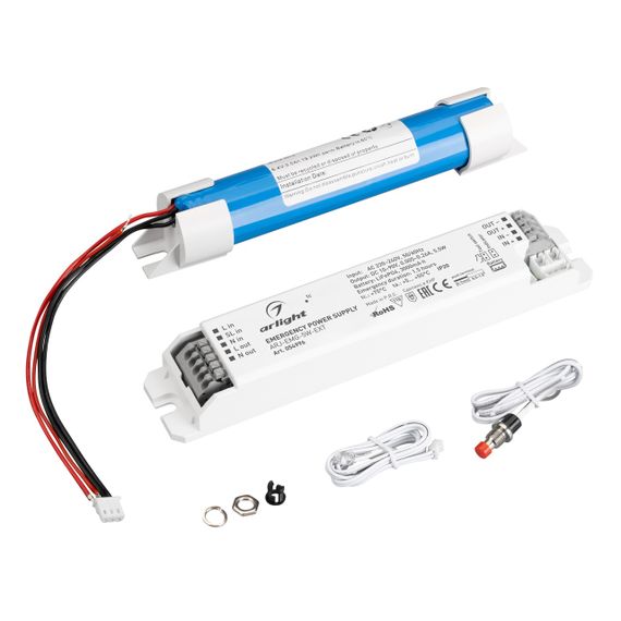Блок аварийного питания ARJ-EMG-5W-EXT (10-90V, 1.5H, LiFePO4) Arlight 054996
