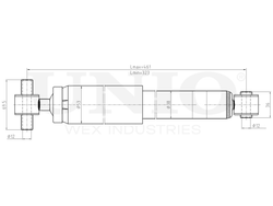 Амортизатор газовый задней подвески UNIO SAB-10502