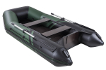 Броня-280 зеленый-черный (лодка ПВХ под мотор с усилением)