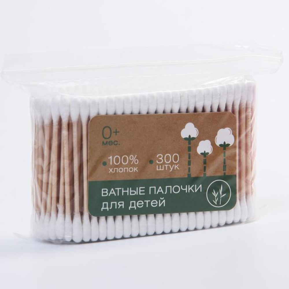 5469808 Ватные палочки, коробка 100 шт., деревянные