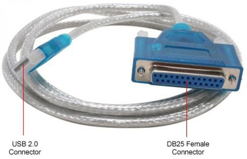 Переходник USB 2.0 B - DB25  3594