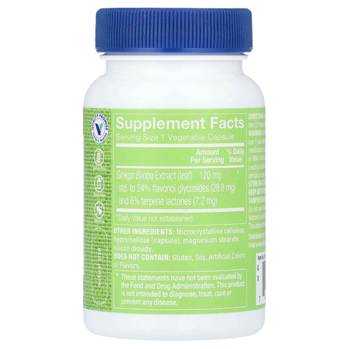 The Vitamin Shoppe, Экстракт гинкго билоба, 120 мг, 60 растительных капсул