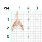Подвеска «Мотылёк» из красного золота с фианитом