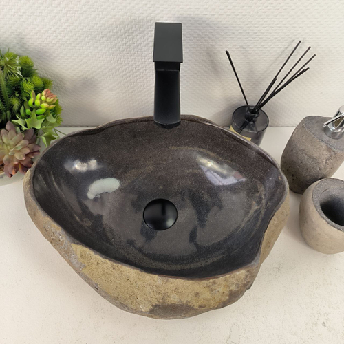 Раковина из речного камня RS-65591 45*33*15 0861