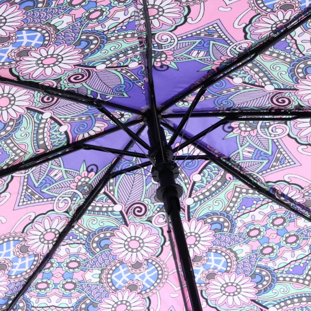 Зонт женский полуавтомат «Фиора», микс 6 цветов, 8 спиц, d-100см, длина в слож. виде 30см