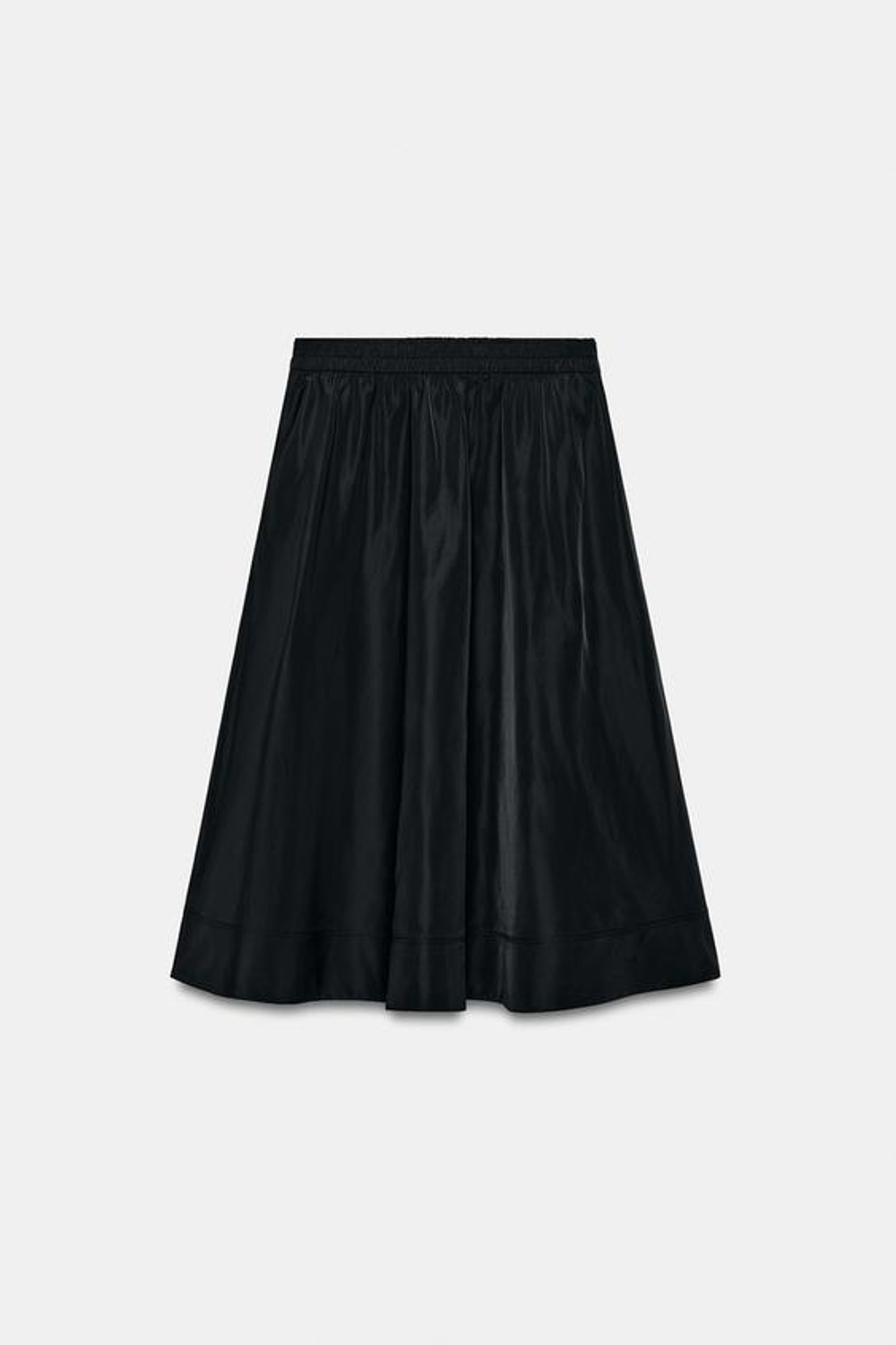 ZARA ЮБКА МИДИ — ZW COLLECTION, ЧЕРНЫЙ