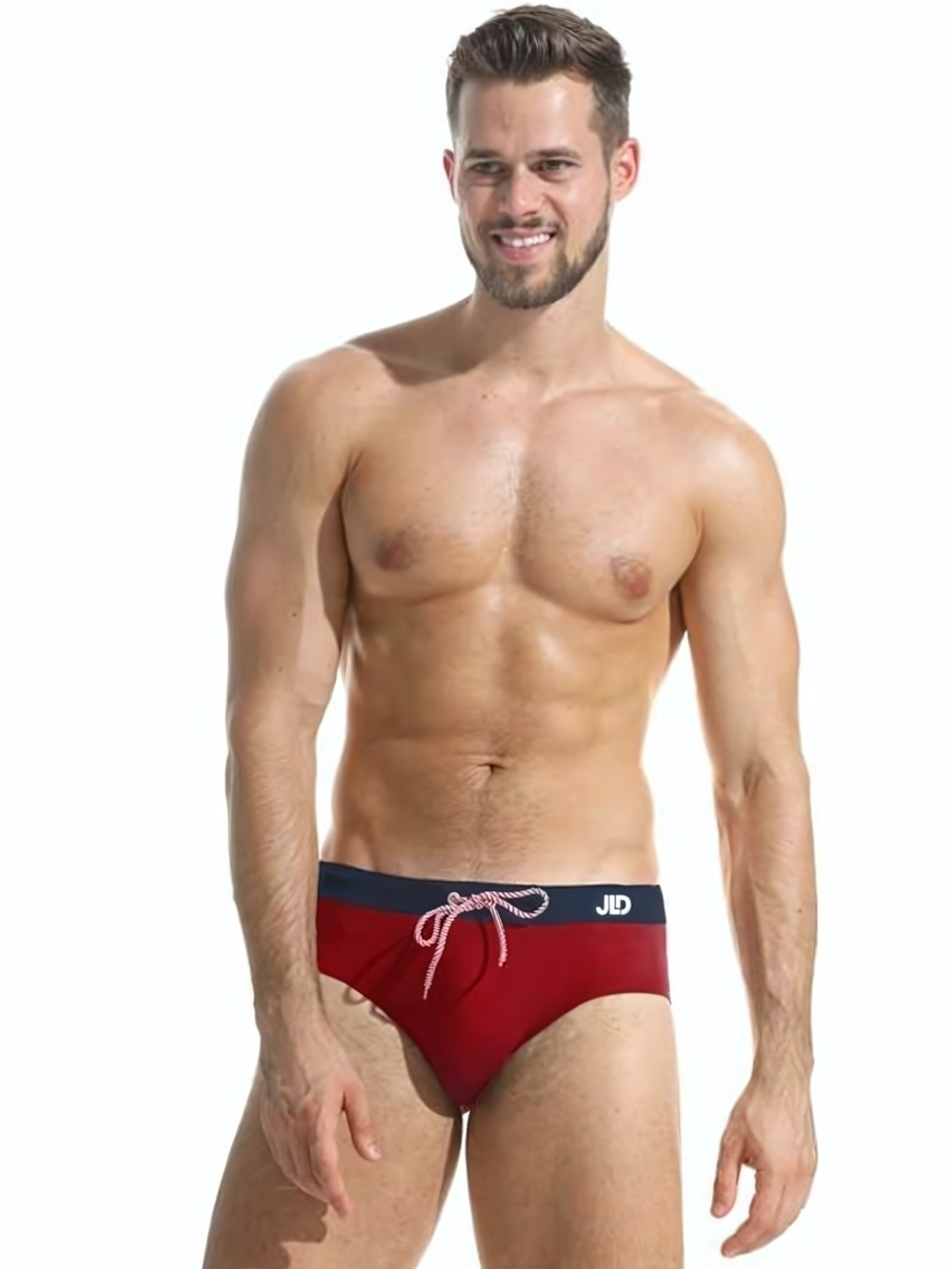 Классические мужские плавки с контрастным поясом (Размер: XL) (Цвет: зеленый)