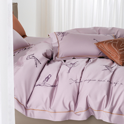 ZEPHYR HOME Постельное белье на двуспалку Египетский хлопок Балерины розовый